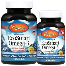 Smart Omega-3 Carlson Labs 90 + 30 softgels