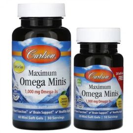 Maximum Omega Minis Carlson Labs 60 + 20 softgels