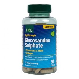 High Strength Glucosamine Sulphate + Chondroitin & MSM + Collagen Holland & Barrett 90 tabletek