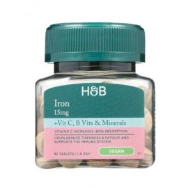 Iron Holland & Barrett 15mg with Vitamins & Minerals - 90 tabletek