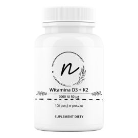 Witamina D3 + K2 2000 IU 50 mcg 100 porcji w proszku | NaturePRO