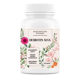 DEBIOTIN MAX Włosy Skóra Paznokcie 90 Kapsułek Vege | Manufaktura Witamin