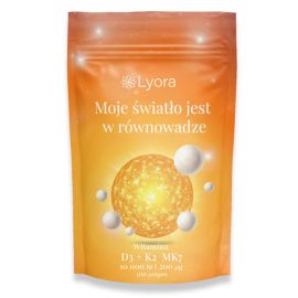 Witamina D3 + K2 MK 7 10000 IU 200 mcg 100 softgels | Lyora