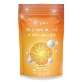 Witamina D3 5000 IU + K2 MK7 100 mcg 100 tabletek | Lyora