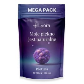 Biotyna 10000 mcg Mega Pack 500 tabletek | Lyora