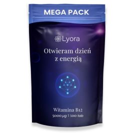 Witamina B12 5000 mcg Mega Pack 500 tabletek | Lyora