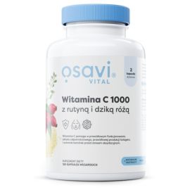 Witamina C1000 z Rutyną i Dziką Różą Osavi 120 vegan kapsułek