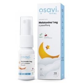 Melatonina z Passiflorą Spray Doustny Osavi 1mg (Wiśnia) - 25 ml.