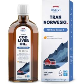 Tran Norweski Osavi 1000mg Omega 3 (Pomarańcza) - 250 ml.
