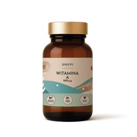 Witamina A 800 μg 120 kapsułek wegetariańskich UNUVI