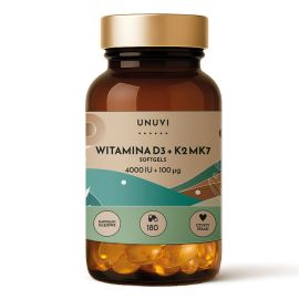 Witamina D3 + K2 4000 IU 100 μg  180 kapsułek olejowych (Softgel) UNUVI