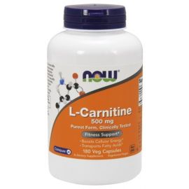 L-Carnitine NOW Foods 500mg - 180 wegetariańskich kapsułek
