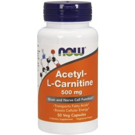 Acetyl-L-Carnitine NOW Foods 500mg - 50 wegetariańskich kapsułek