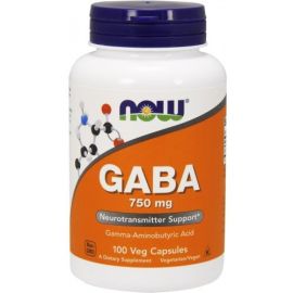 GABA NOW Foods 750mg - 100 wegetariańskich kapsułek