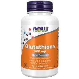 Glutathione with Milk Thistle Extract & Alpha Lipoic Acid NOW Foods 500mg - 60 wegetariańskich kapsułek