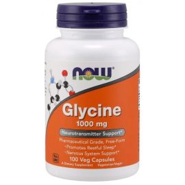 Glycine NOW Foods 1000mg - 100 wegetariańskich kapsułek