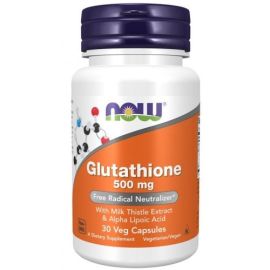Glutathione with Milk Thistle Extract & Alpha Lipoic Acid NOW Foods 500mg - 30 wegetariańskich kapsułek