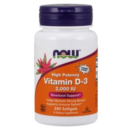 Vitamin D-3 NOW Foods 2000 IU - 240 softgels