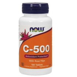 Vitamin C-500 with Rose Hips NOW Foods 100 tabletek
