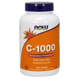Vitamin C-1000 with Rose Hips & Bioflavonoids NOW Foods 250 tabletek