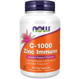 C-1000 Zinc Immune NOW Foods C-1000 Zinc Immune - 90 wegetariańskich kapsułek