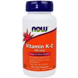 Vitamin K-2 NOW Foods 100mcg - 100 wegetariańskich kapsułek