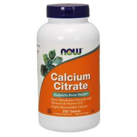 Calcium Citrate with Minerals & Vitamin D-2 NOW Foods 250 tabletek