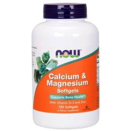 Calcium & Magnesium with Vit D and Zinc NOW Foods 120 softgels