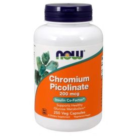 Chromium Picolinate NOW Foods 200mcg - 250 wegetariańskich kapsułek