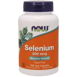 Selenium NOW Foods 200mcg - 180 wegetariańskich kapsułek