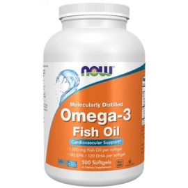 Omega-3 Fish Oil NOW Foods Molecularly Distilled - 500 softgels
