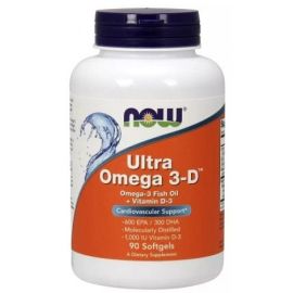 Ultra Omega 3-D with Vitamin D-3 NOW Foods 90 softgels