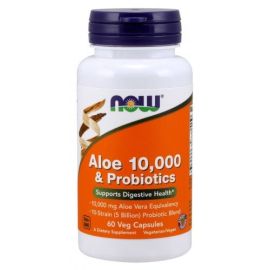 Aloe 10 NOW Foods 60 wegetariańskich kapsułek