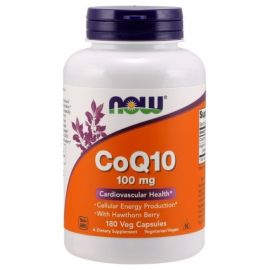 CoQ10 with Hawthorn Berry NOW Foods 100mg - 180 wegetariańskich kapsułek