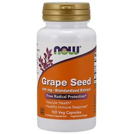 Grape Seed Standardized Extract NOW Foods 100mg - 100 wegetariańskich kapsułek