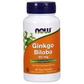 Ginkgo Biloba NOW Foods 60mg - 60 wegetariańskich kapsułek