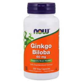 Ginkgo Biloba NOW Foods 60mg - 120 wegetariańskich kapsułek