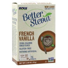 Better Stevia Packets NOW Foods French Vanilla - 75 packets