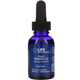 Liquid Vitamin D3 Life Extension 50mcg (Mint) - 29 ml.