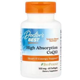 High Absorption CoQ10 with BioPerine Doctor's Best 100mg - 60 softgels