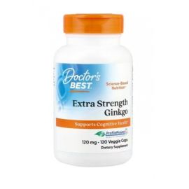 Extra Strength Ginkgo Doctor's Best 120mg - 120 wegetariańskich kapsułek