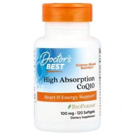 High Absorption CoQ10 with BioPerine Doctor's Best 100mg - 120 softgels