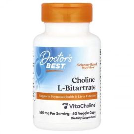 Choline L-Bitartrate Doctor's Best 60 wegetariańskich kapsułek