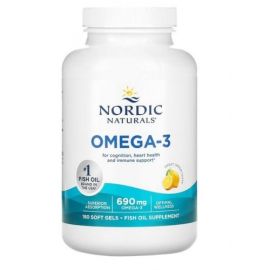 Omega-3 Nordic Naturals 690mg Lemon - 180 softgels