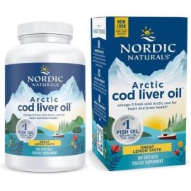 Arctic Cod Liver Oil Nordic Naturals 750mg Lemon - 180 softgels